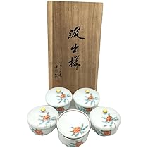 Amazon.co.jp: 深川製磁 ざくろの花 汲出揃 5客セット 白 0550